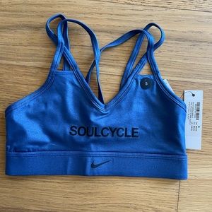 NIKE FAVORITE BRA DAZZLE MYSTIC NAVY / BLACK Sz Small